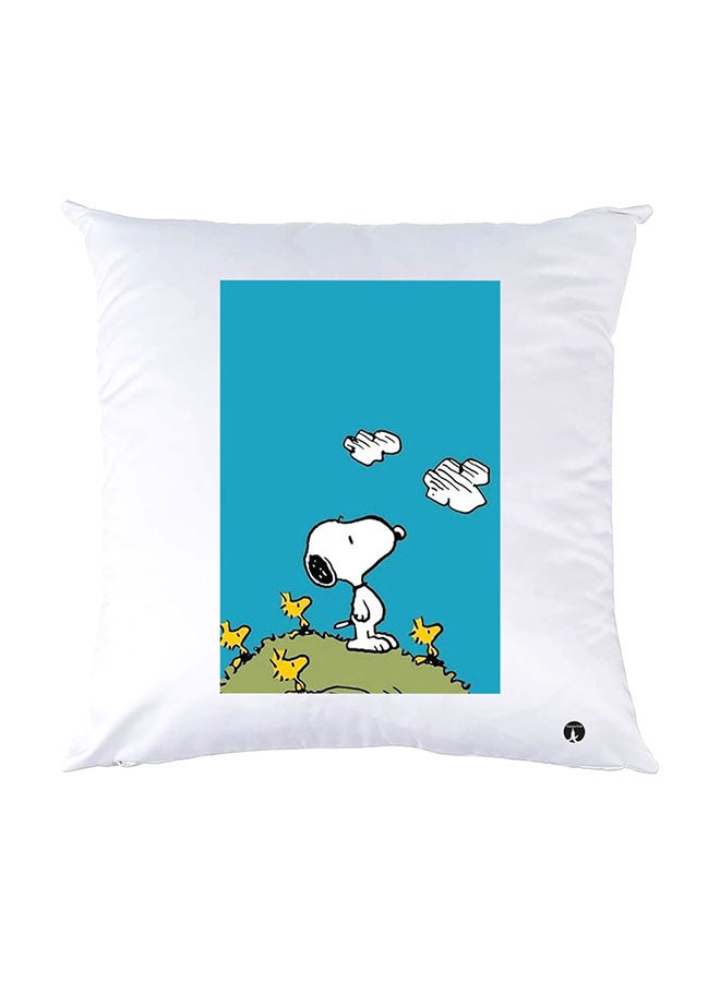 بي بي وسادة نوم مزينة بطبعات أبيض 30x30سم