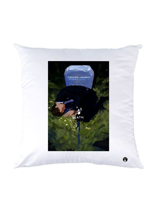 BP Printed Pillow White