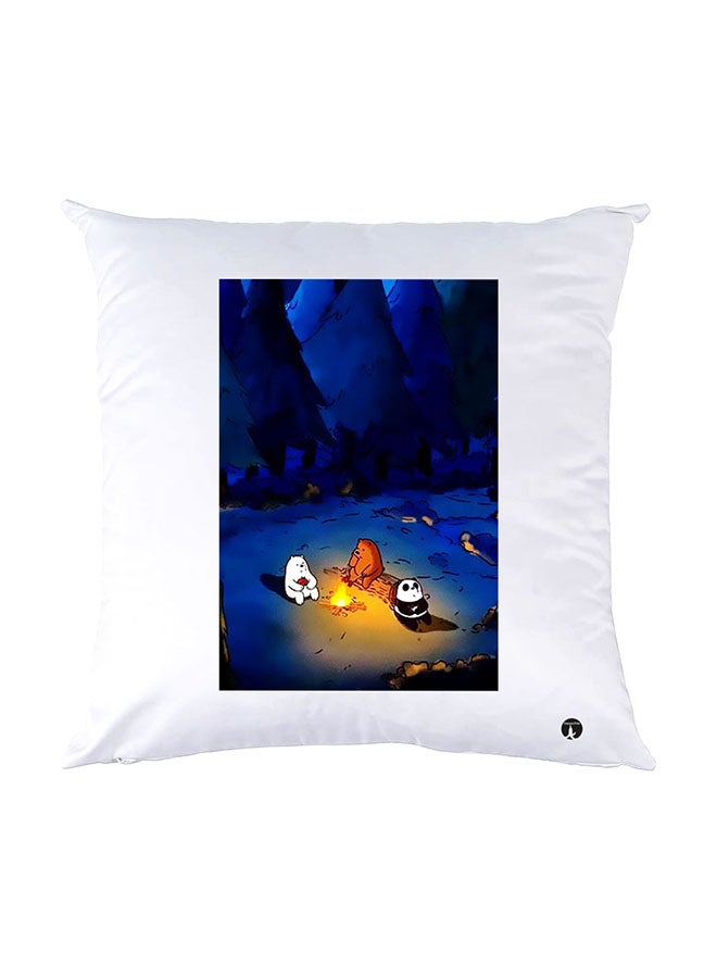 بي بي وسادة نوم مزينة بطبعات أبيض 30x30سم