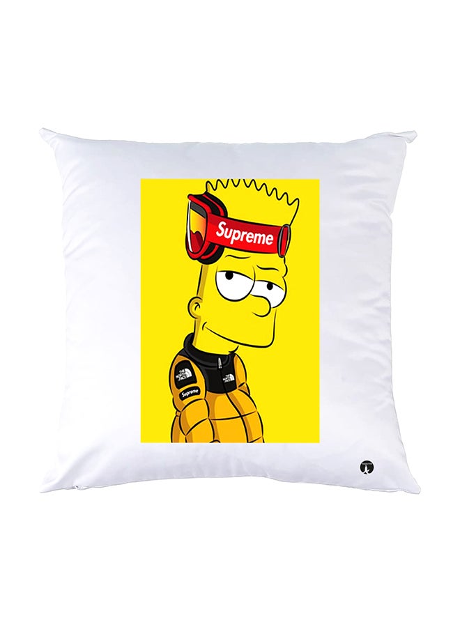 BP Printed Pillow White 30x30cm