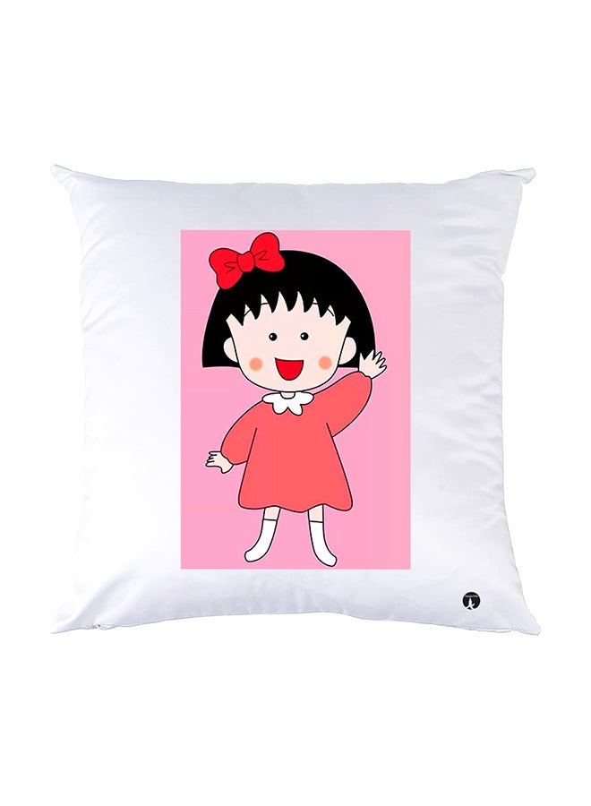 بي بي وسادة نوم مزينة بطبعات أبيض 30x30سم