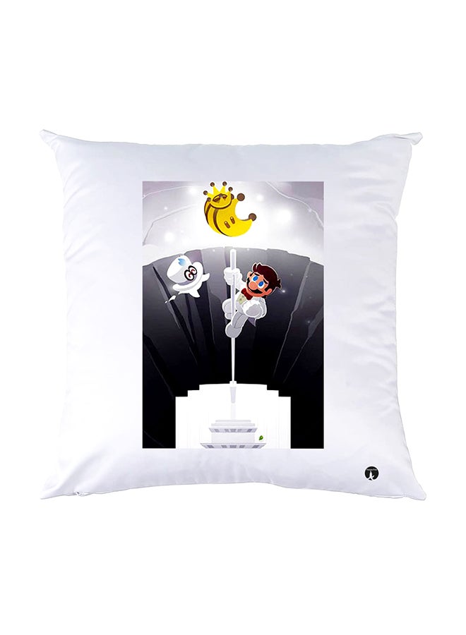 BP Printed Pillow White 30x30cm