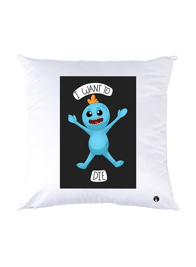 بي بي وسادة نوم مزينة بطبعات أبيض 30x30سم