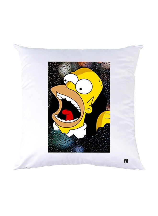 بي بي وسادة نوم مزينة بطبعات أبيض 30x30سم