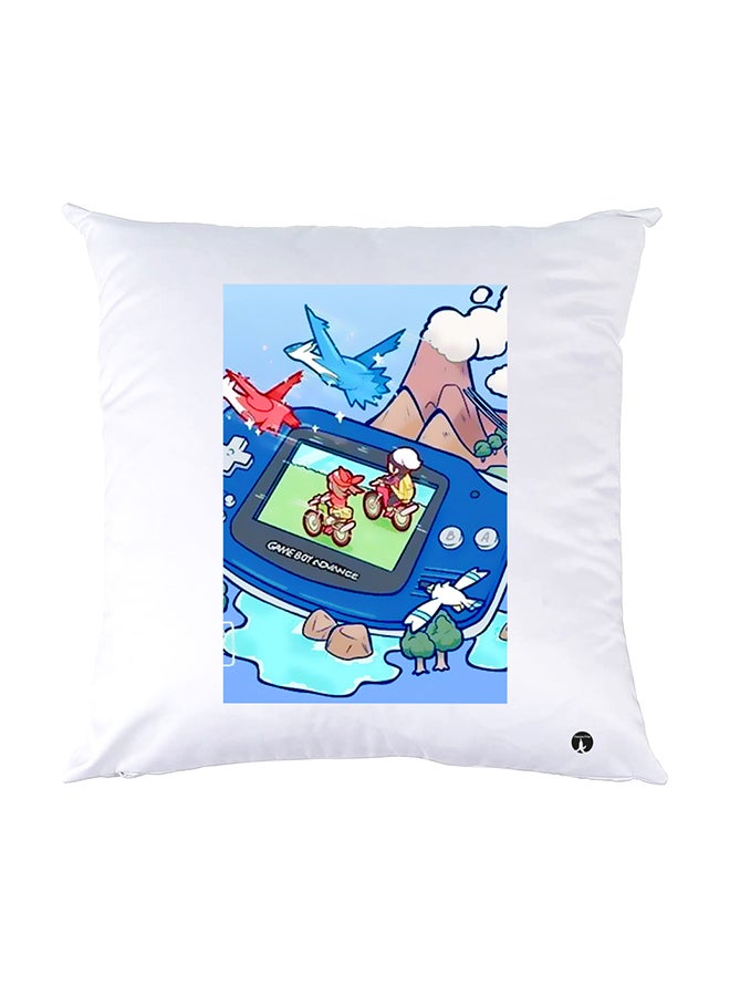 بي بي وسادة نوم مزينة بطبعات أبيض 30x30سم