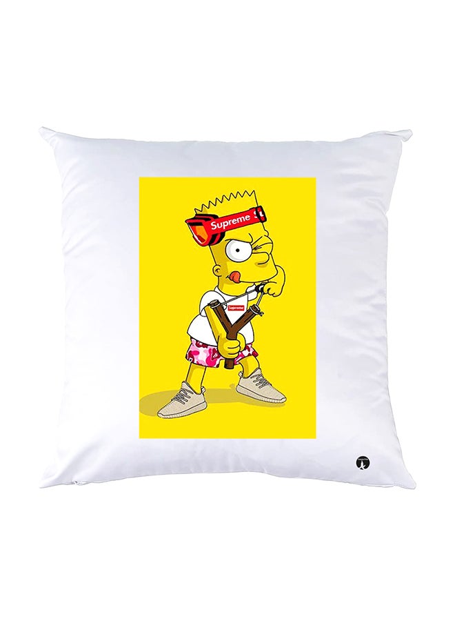 بي بي وسادة نوم مزينة بطبعات أبيض 30x30سم