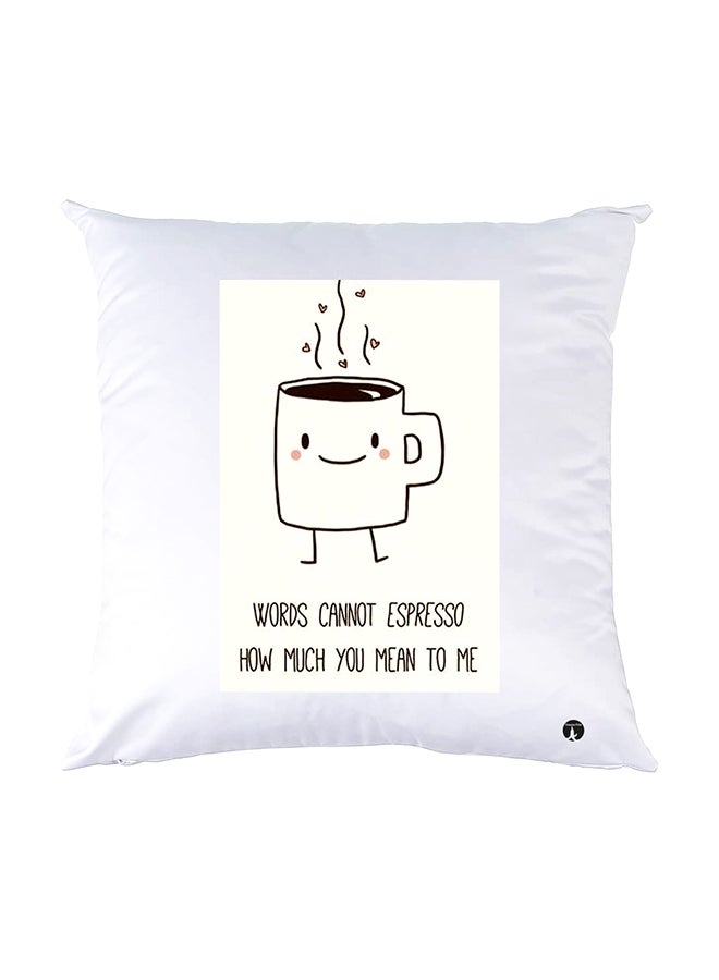 بي بي وسادة نوم مزينة بطبعات أبيض 30x30سم