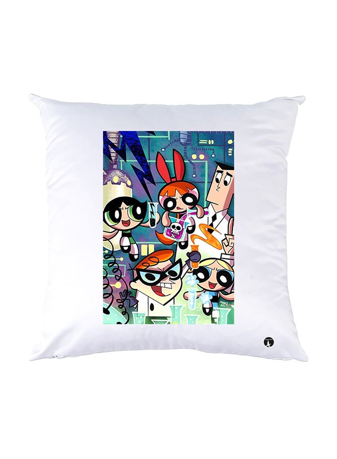 بي بي وسادة نوم مزينة بطبعات أبيض 30x30سم