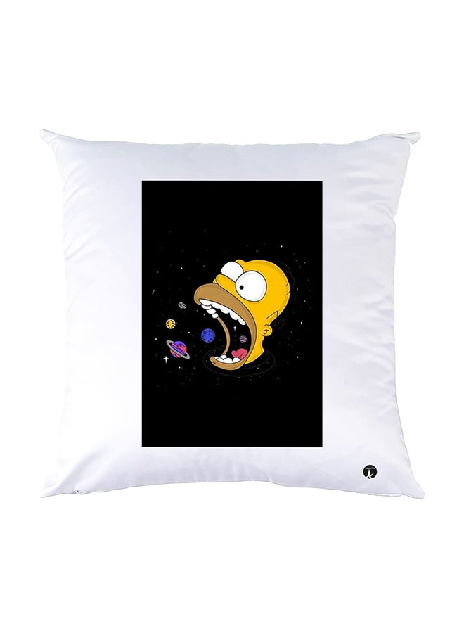 BP Printed Pillow White 30x30cm