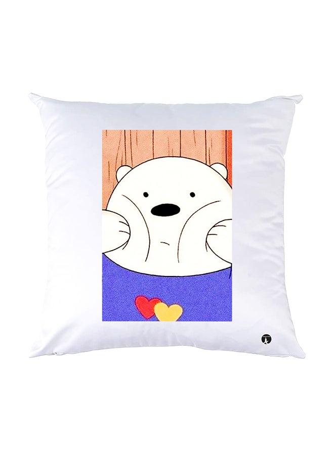 BP Printed Pillow White 30x30cm