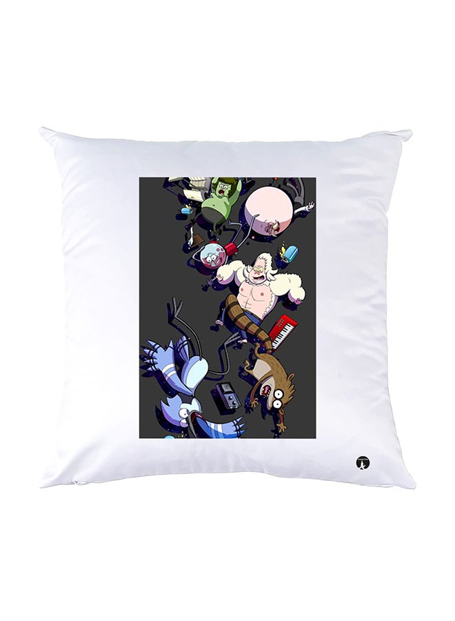 BP Printed Pillow White 30x30cm