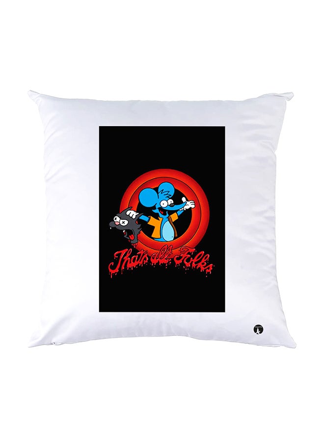 BP Printed Pillow White 30x30cm