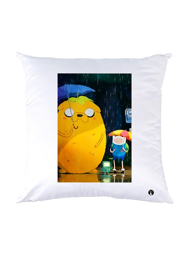 BP Printed Pillow White 30x30cm