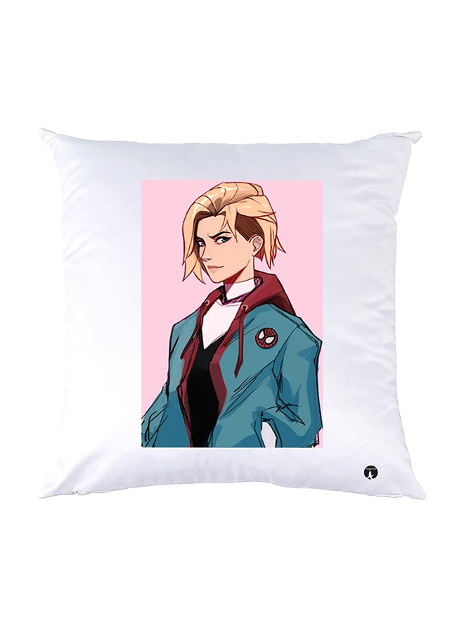 BP Printed Pillow White 30x30cm