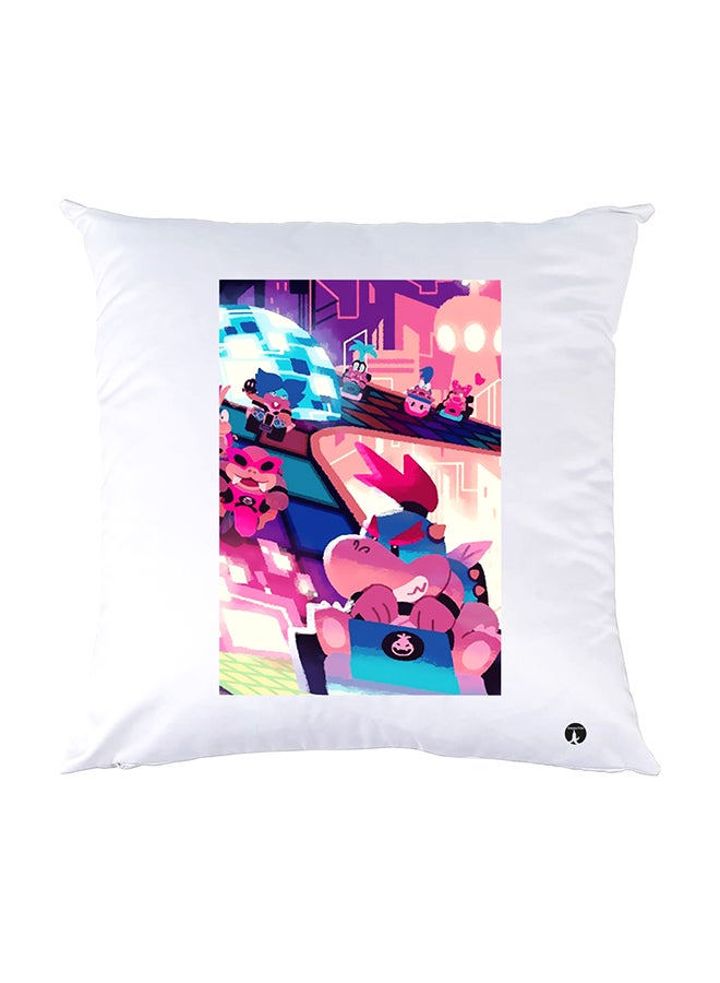 بي بي وسادة نوم مزينة بطبعات أبيض 30x30سم