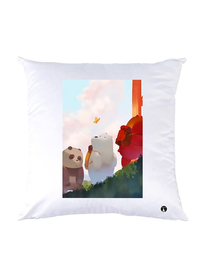 BP Printed Pillow White 30x30cm