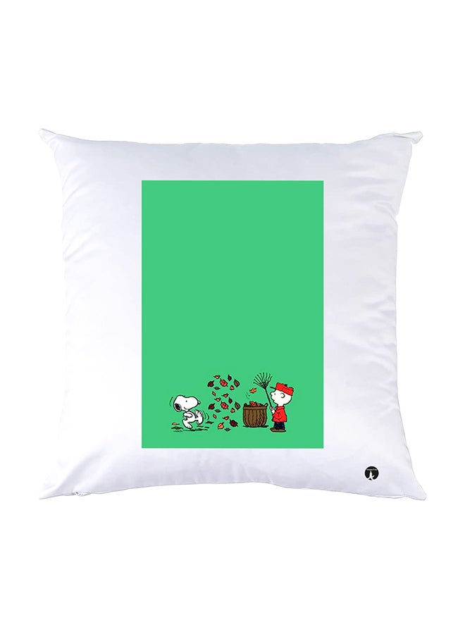 BP Printed Pillow White 30x30cm