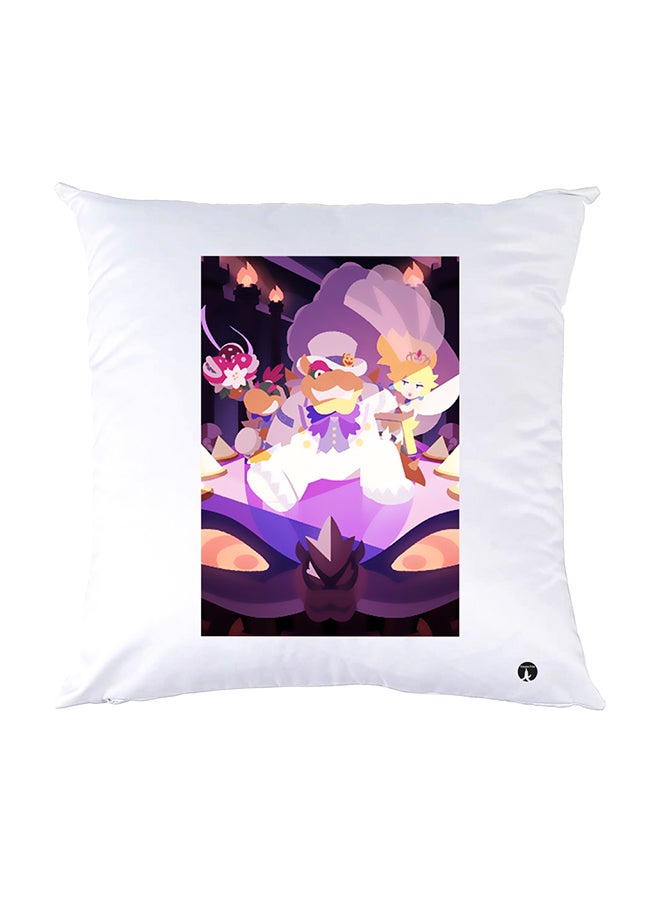 بي بي وسادة نوم مزينة بطبعات أبيض 30x30سم