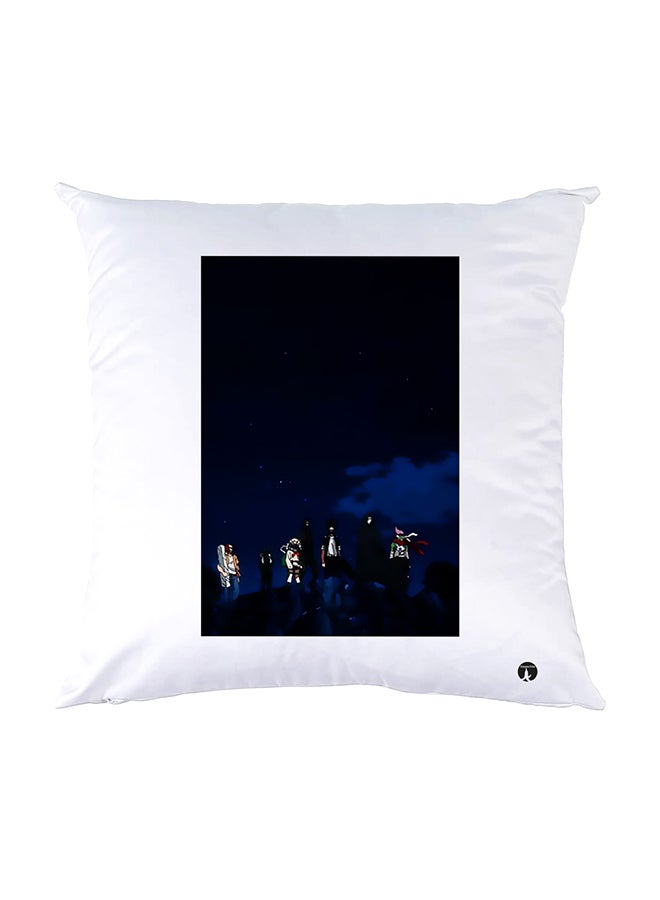 بي بي وسادة نوم مزينة بطبعات أبيض 30x30سم