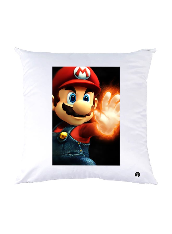 بي بي وسادة نوم مزينة بطبعات أبيض 30x30سم