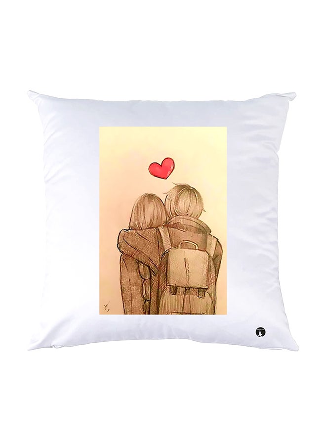 بي بي وسادة نوم مزينة بطبعات أبيض 30x30سم