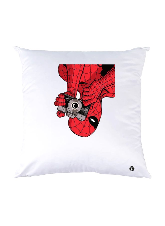 بي بي وسادة نوم مزينة بطبعات أبيض 30x30سم