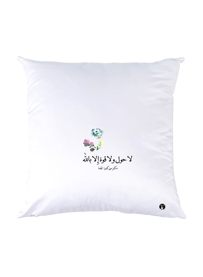 بي بي وسادة نوم مزينة بطبعات أبيض 30x30سم