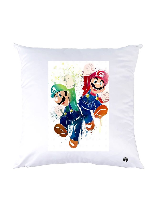 BP Printed Pillow White 30x30cm