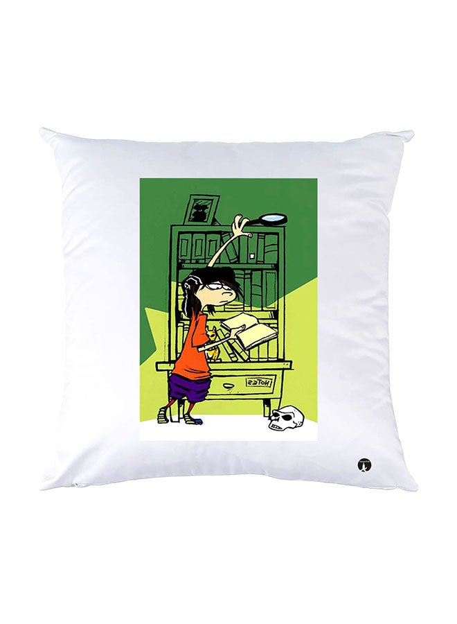 بي بي وسادة نوم مزينة بطبعات أبيض 30x30سم