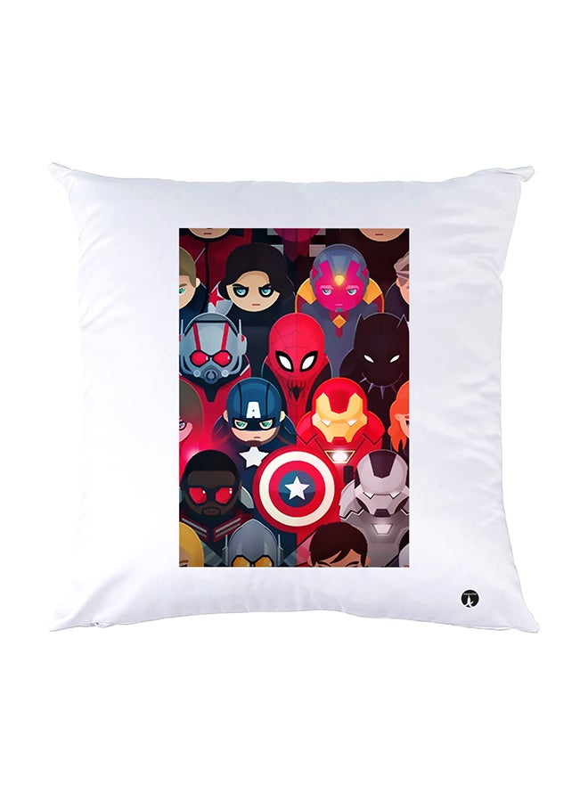 BP Printed Pillow White 30x30cm