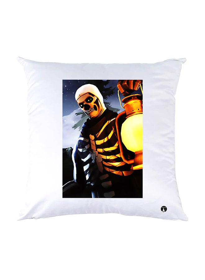 BP Printed Pillow White 30x30cm