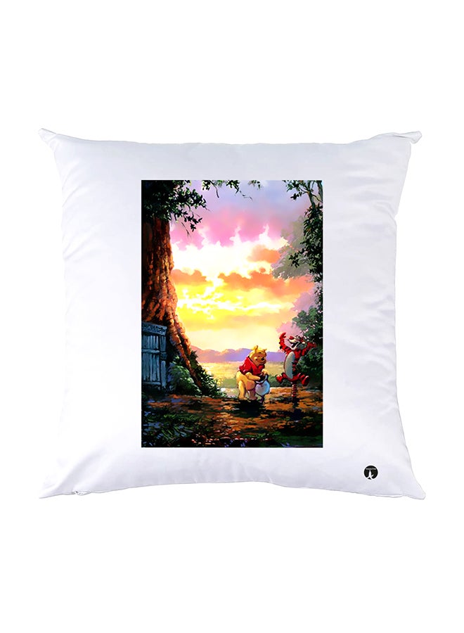 بي بي وسادة نوم مزينة بطبعات أبيض 30x30سم