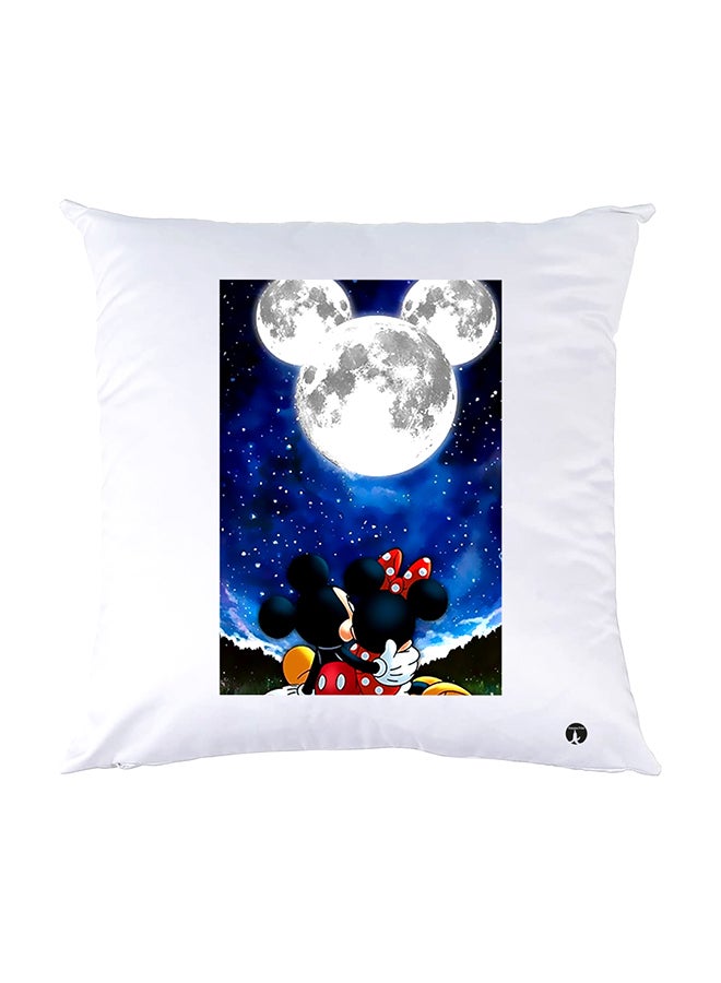 بي بي وسادة نوم مزينة بطبعات أبيض 30x30سم