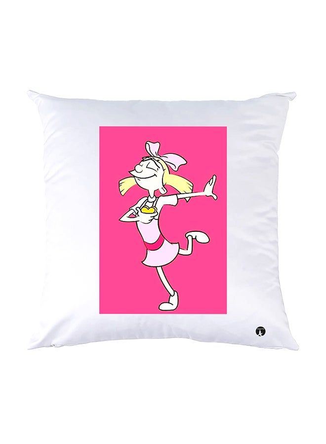 بي بي وسادة نوم مزينة بطبعات أبيض 30x30سم