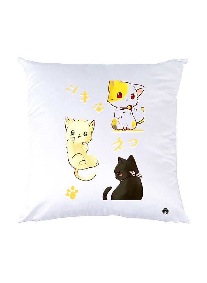 بي بي وسادة نوم مزينة بطبعات أبيض 30x30سم