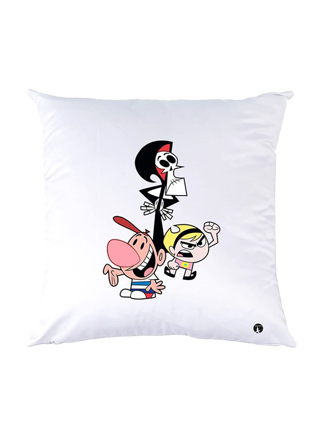 BP Printed Pillow White 30x30cm