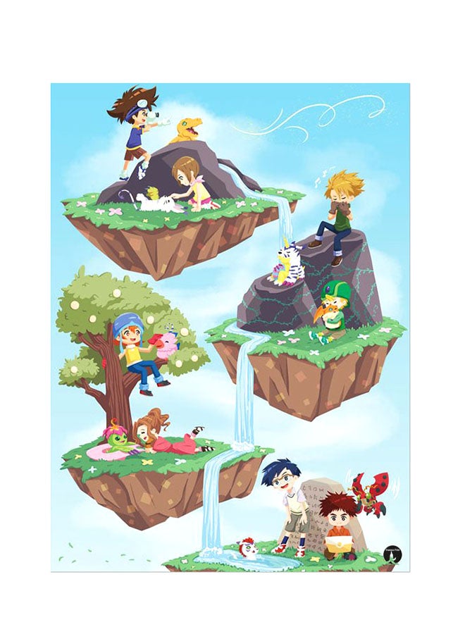 بي بي ملصق جداري مطبوع متعدد الألوان 20سم