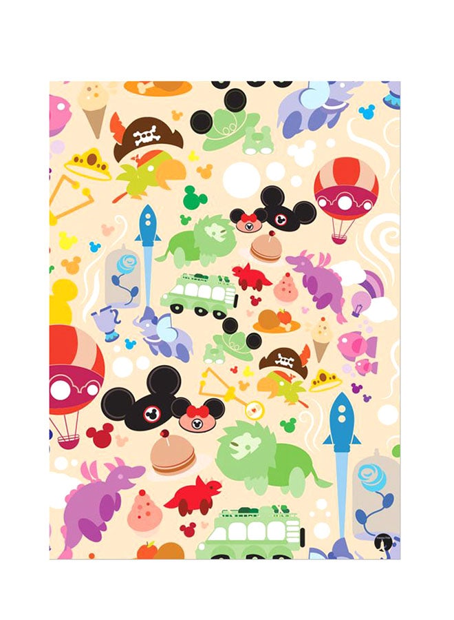 ملصق جداري مطبوع متعدد الألوان 20سم