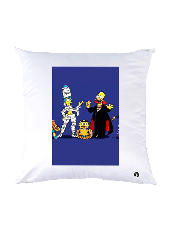 بي بي وسادة نوم مزينة بطبعات أبيض 30x30سم