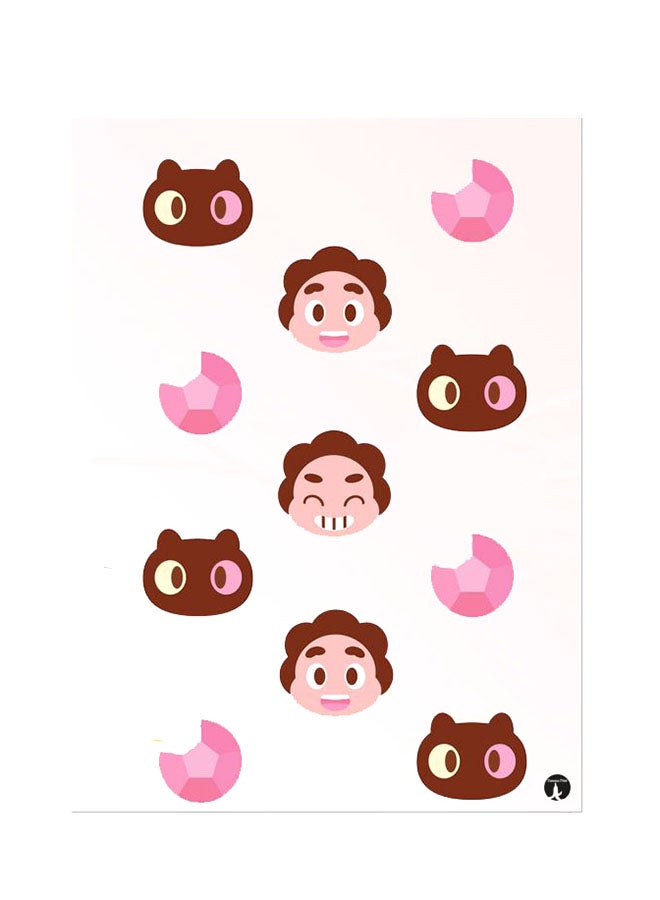 ملصق جداري مطبوع متعدد الألوان 20سم