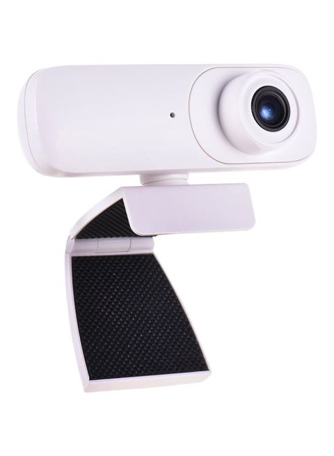 HD USB Webcam With Microphone Support And Touch-Switch Auto Focus White