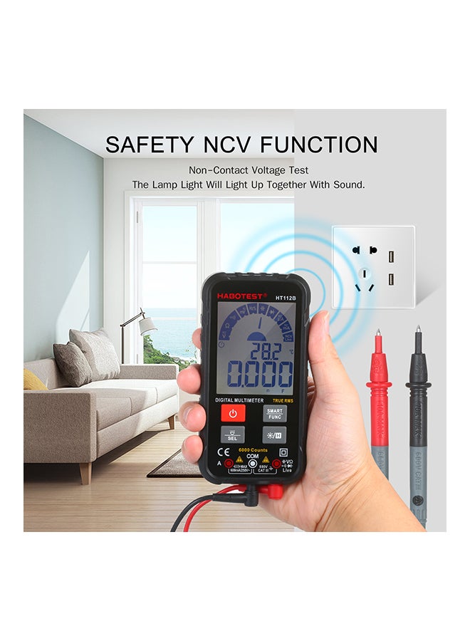 3-Piece Test Leads and 6000 Counts True Digital Tester Set Multicolour 17 X 5.2 X  9.5cm - v1600495951/N40202583A_2