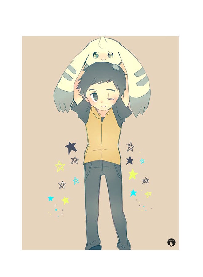 Printed Wall Sticker Multicolour 20cm