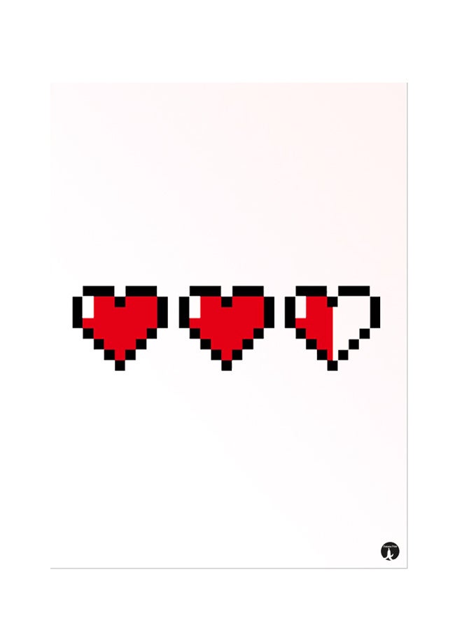 ملصق جداري مطبوع أحمر وأسود 20سم