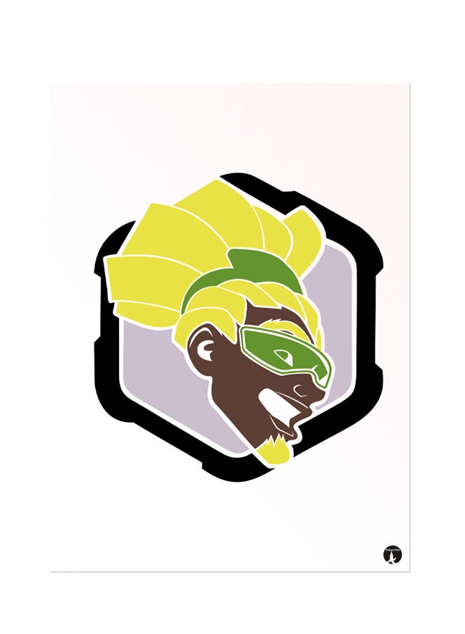 بي بي ملصق جداري مطبوع متعدد الألوان 20سم