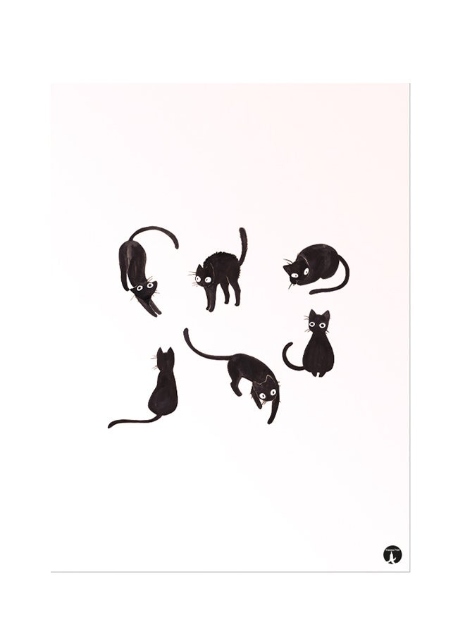 ملصق جداري مطبوع أسود 20سم