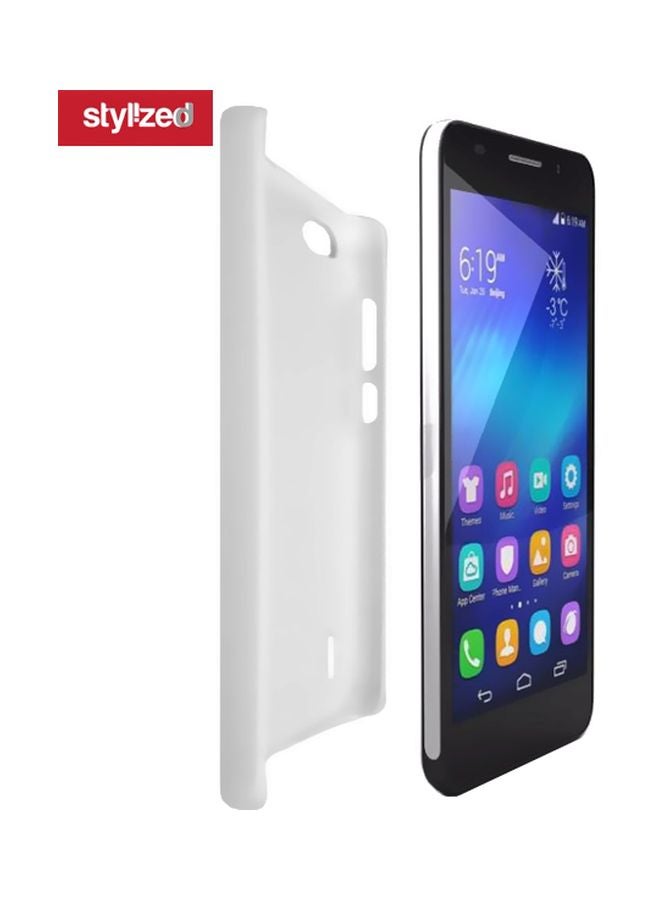 Stylizedd Snap Classic Series Marble Printed Case Cover For Huawei Honor 6 Grey/Rose - Image 2