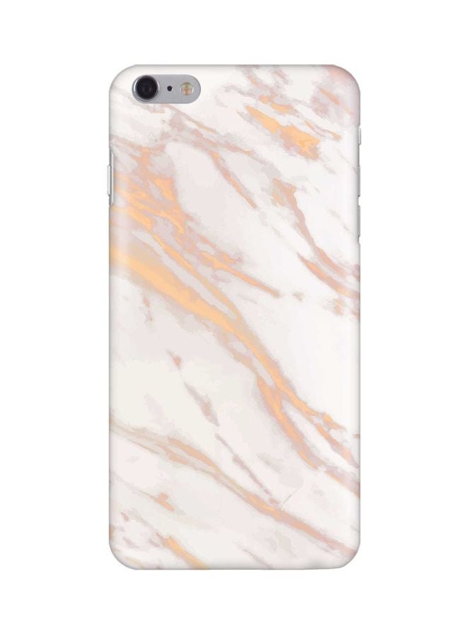 Stylizedd Snap Classic Series Marble Pattern Case Cover For Apple iPhone 6s Plus/6 Plus White/Gold - Image 1