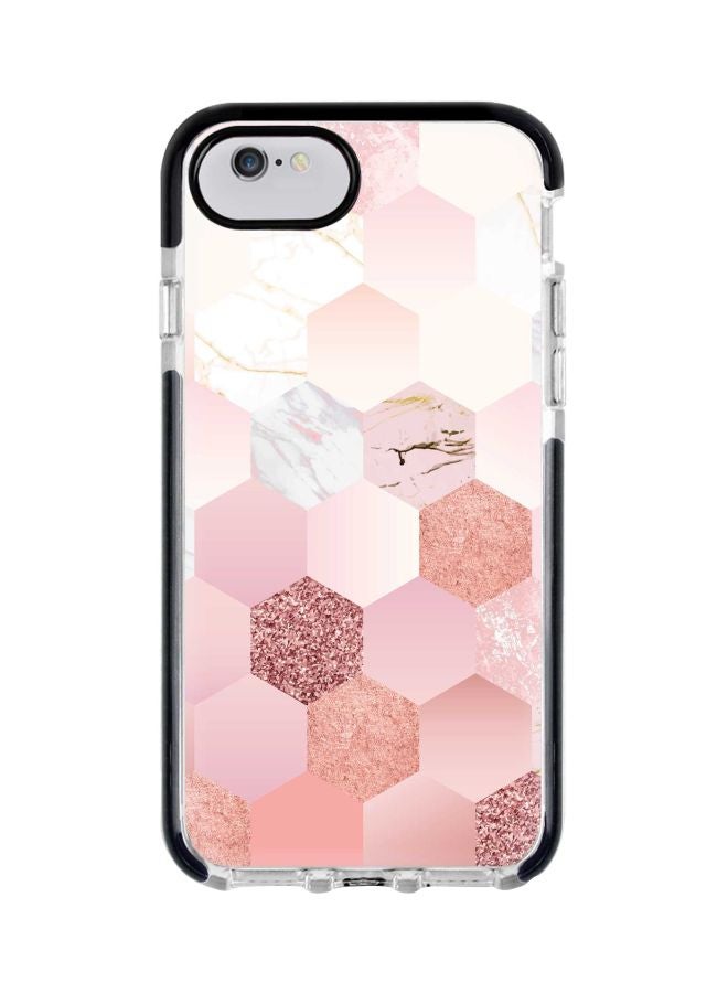 Stylizedd Impact Pro Marble Honeycomb Printed Case Cover For Apple iPhone 6s/6 Pink/White/Beige - Image 1