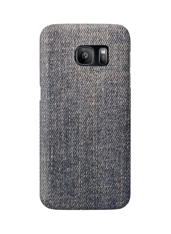 ستايلايزد غطاء حماية بطبعة جينز داكن من سلسلة سناب كلاسيك لهاتف سامسونج جالاكسي S7 أزرق/رمادي - Image 1